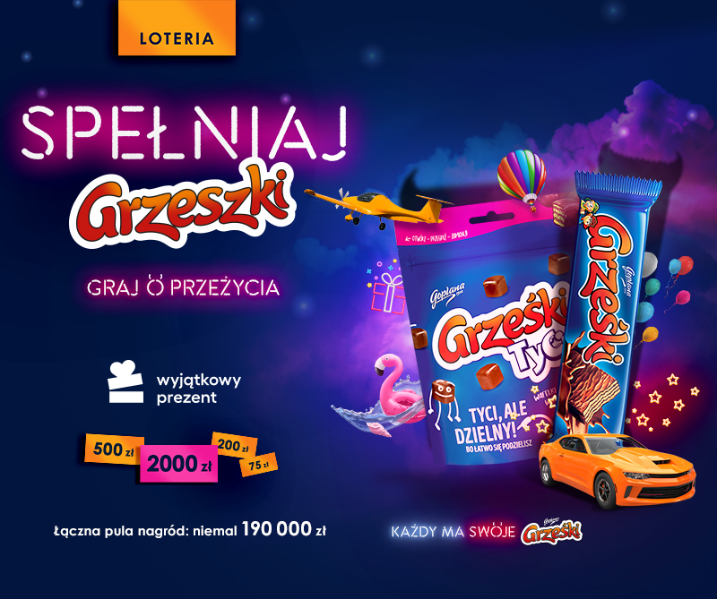 „Spełniaj Grzeszki, graj o przeżycia" w loterii wafelków Grześki
